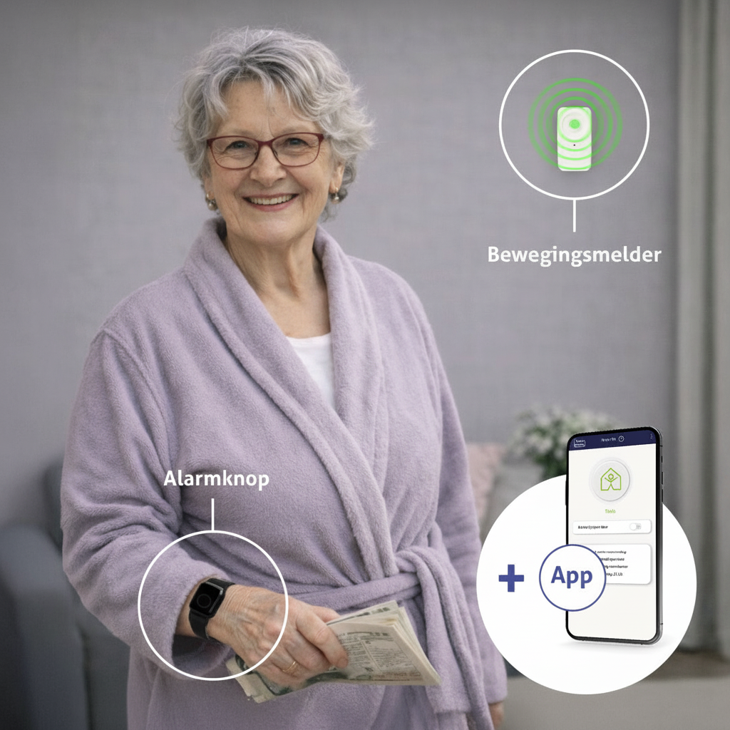 Alarmknop en oogje in het zeil